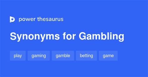 gambling synonym slang